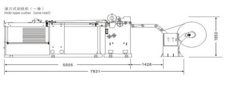 Paper Roll to Sheeter Machine